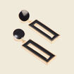 Boucles d'oreilles pendantes noir femme