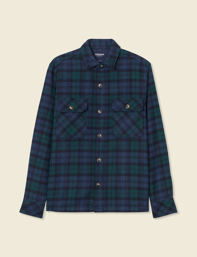 Chemise manches longues bleu marine homme