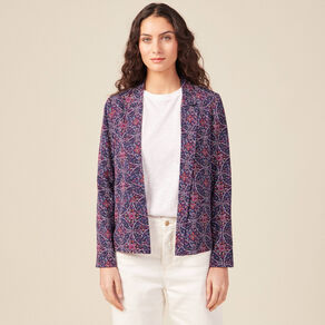 Veste esprit blazer droite bleu marine femme