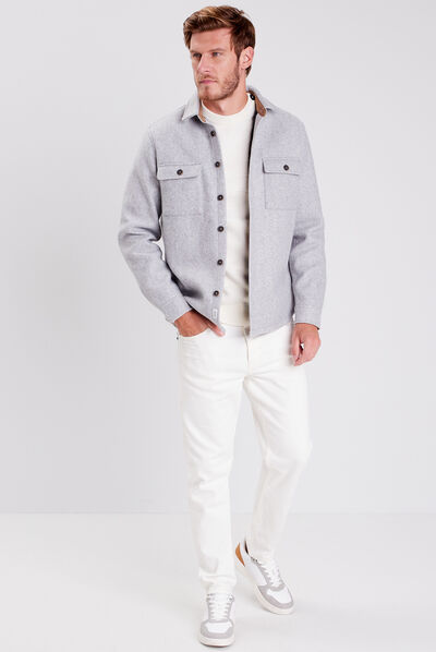 Surchemise éco-responsable gris foncé homme