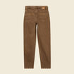 Jeans mom 7/8ème marron foncé femme