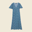 Robe longue éco-responsable bleu femme
