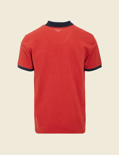 Polo manches courtes orange foncé homme
