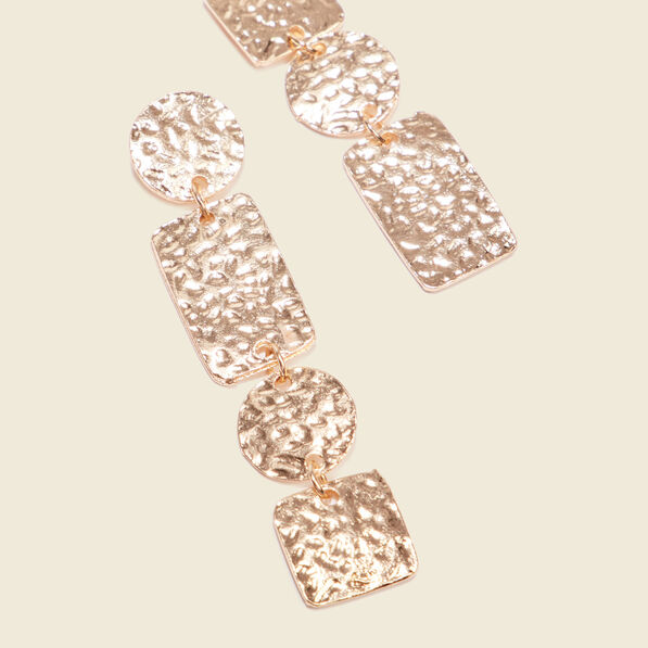 Boucles d'oreilles pendantes couleur or femme