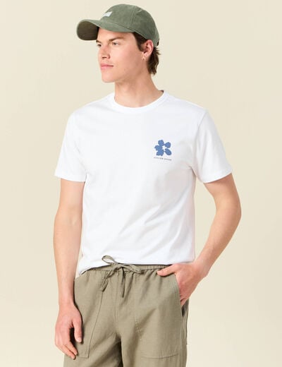 T-shirt manches courtes blanc homme