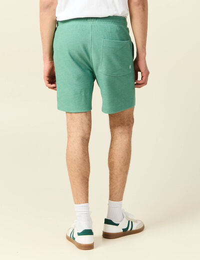 Short droit avec cordon vert homme
