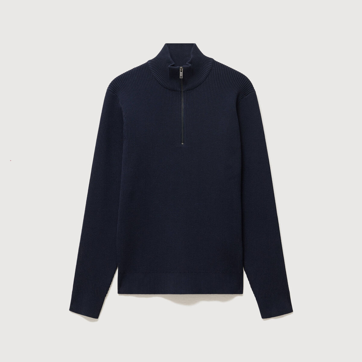 Pull col camionneur bleu marine homme