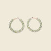 Boucles d'oreilles créoles vert olive femme
