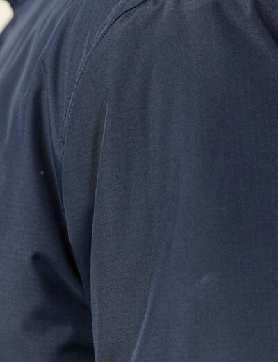 Parka courte droite effet polaire bleu marine homme