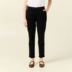 Pantalon chino cigarette noir femme