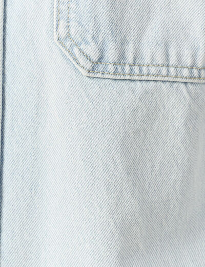 Surchemise en jean denim snow bleach homme