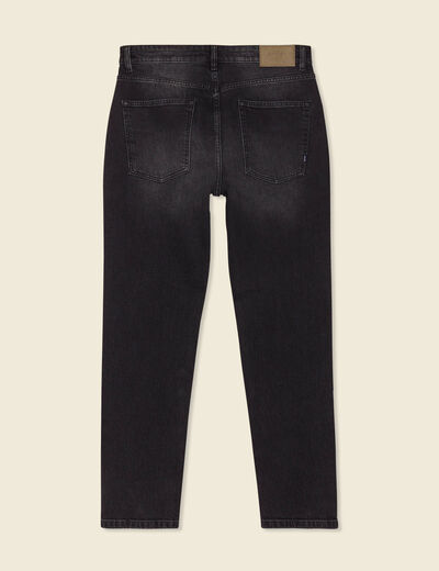 Jeans straight taille tapered denim snow noir homme