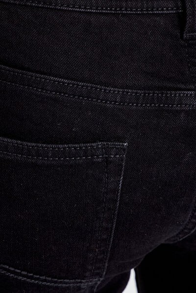 Jeans straight denim noir homme