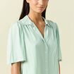 Chemise manches courtes vert pastel femme