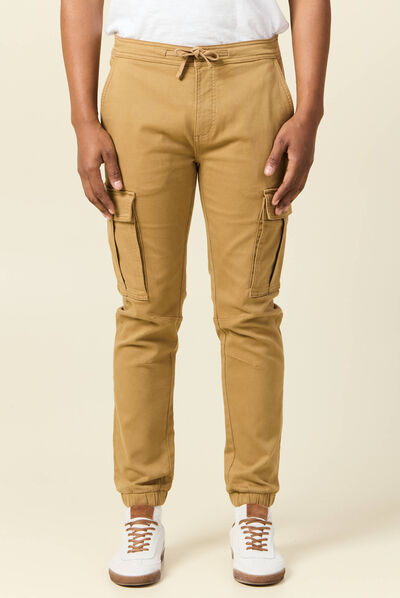 Pantalon battle bas resserré vert kaki homme