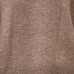 Pull col rond manches longues marron femme
