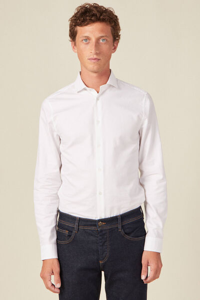 Chemise éco-responsable blanc homme