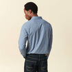 Chemise en coton manches longues bleu marine homme