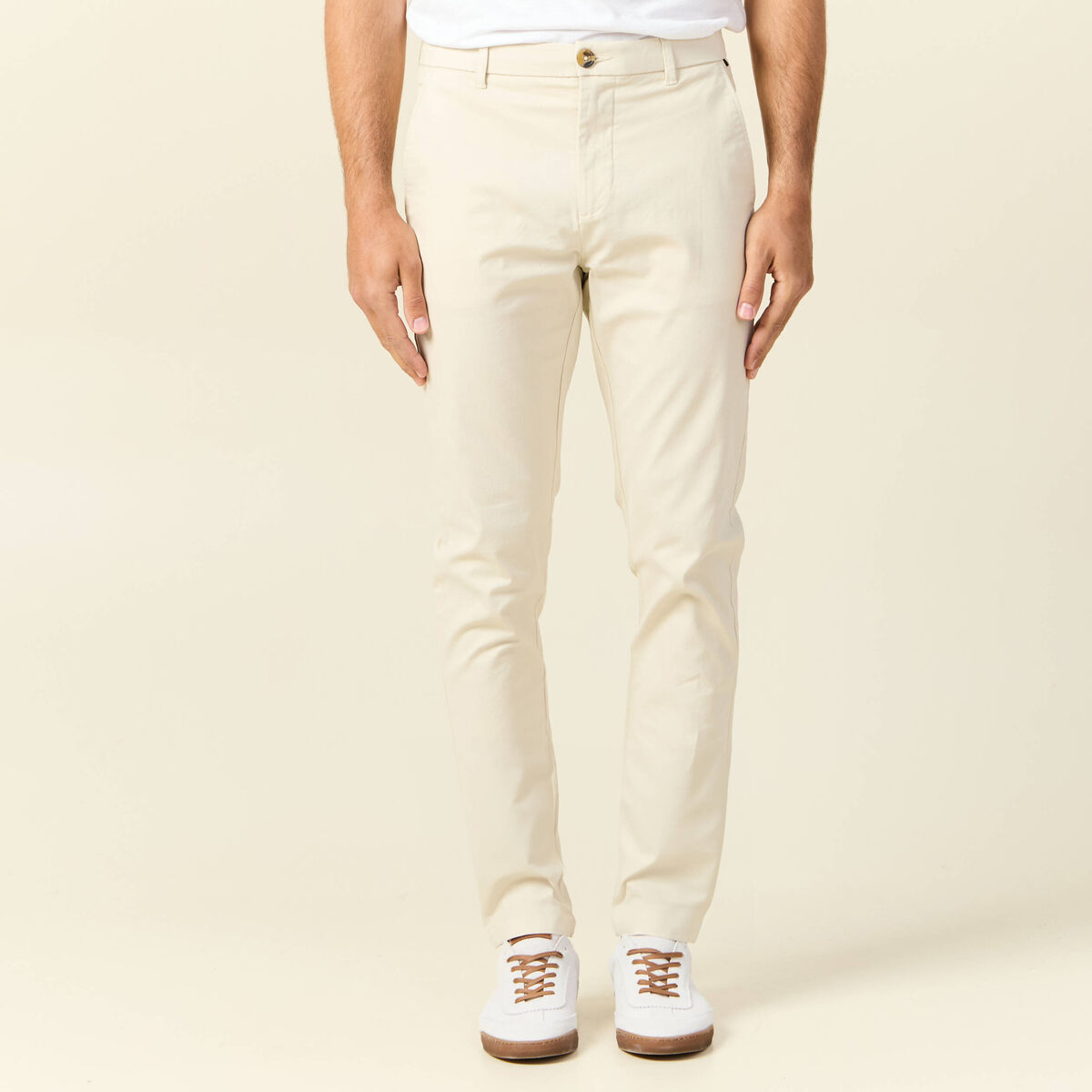 Pantalon slim Instinct chino sable homme