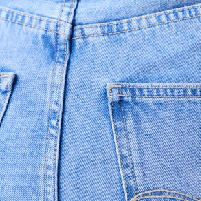 Jeans slouchy 7/8ème denim baby bleu femme