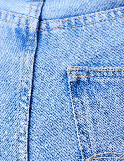 Jeans slouchy 7/8ème denim baby bleu femme