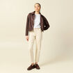Veste oversize manches longues marron fonc&eacute; femme