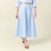 Jupe en coton taille standard bleu femme