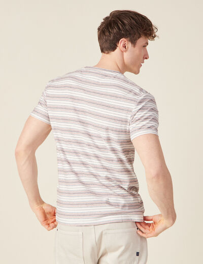 T-shirt manches courtes marron cognac homme