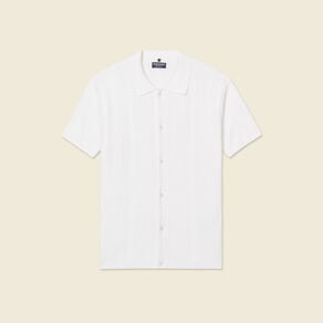 chemise manches courtes tricot ecru homme Chemise manches courtes tricot ecru homme