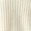 Gilet droit court manches longues creme femme