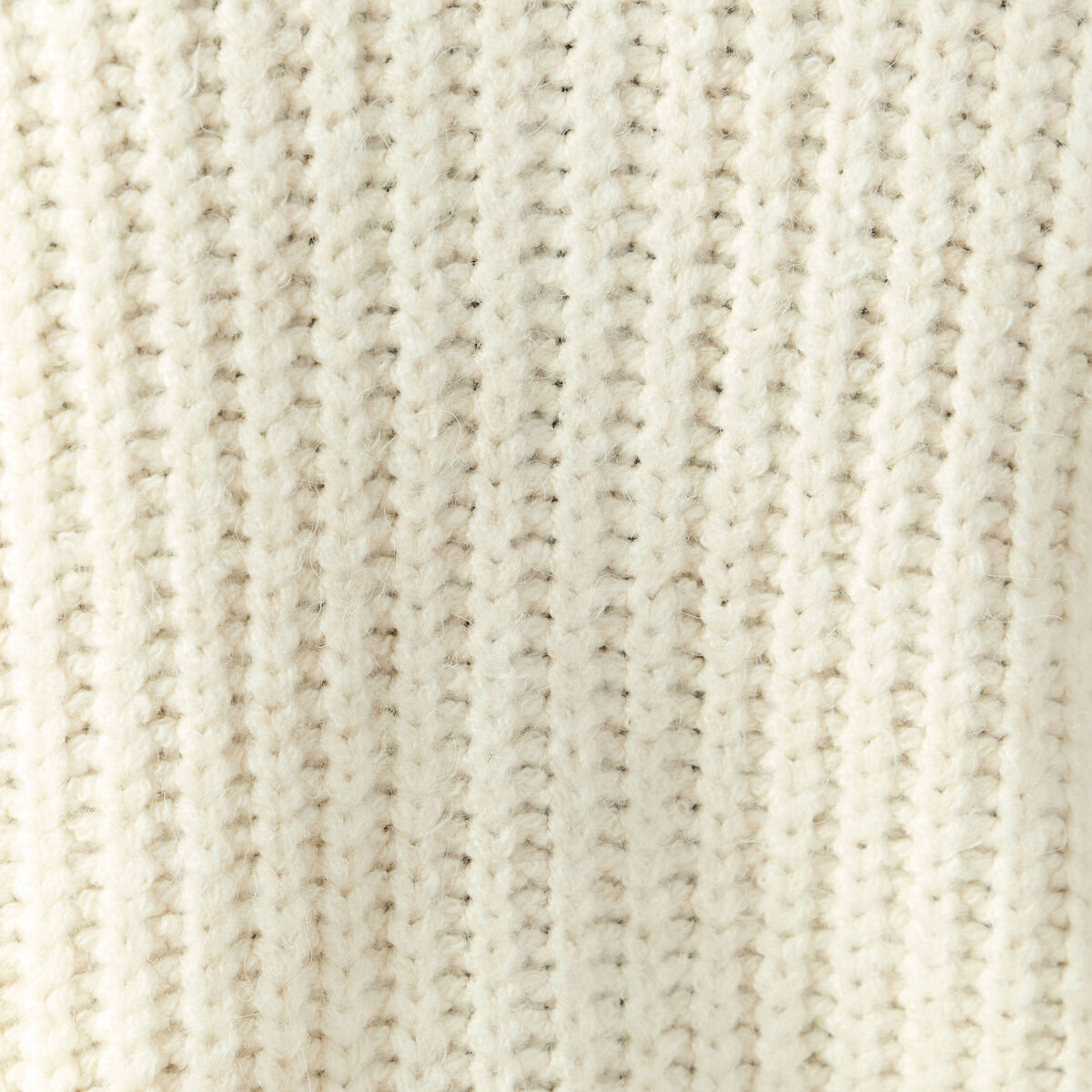 Gilet droit court manches longues creme femme