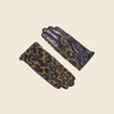 Gants en cuir noir femme