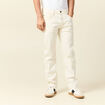 Jeans straight 5 poches ecru homme