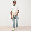 Jeans slim 5 poches longueur 32 denim used homme