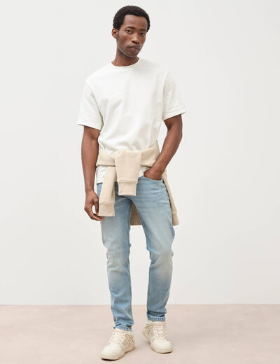 Jeans slim 5 poches longueur 32 denim used homme