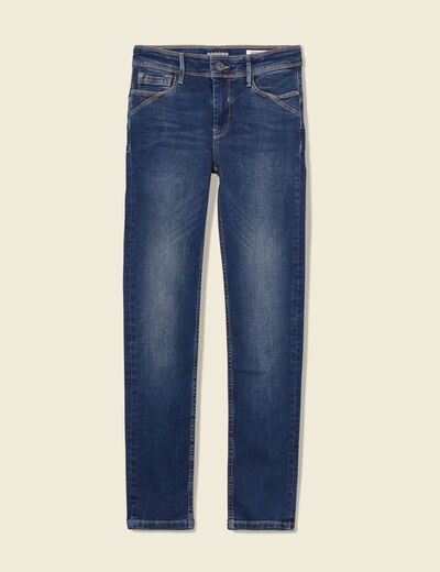 Jeans skinny push up 7/8ème denim brut femme