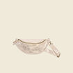 Sac banane métallisé beige femme