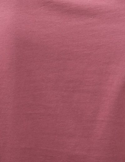 T-shirt manches courtes vieux rose femme