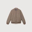Blouson doubl&eacute; manches longues taupe homme