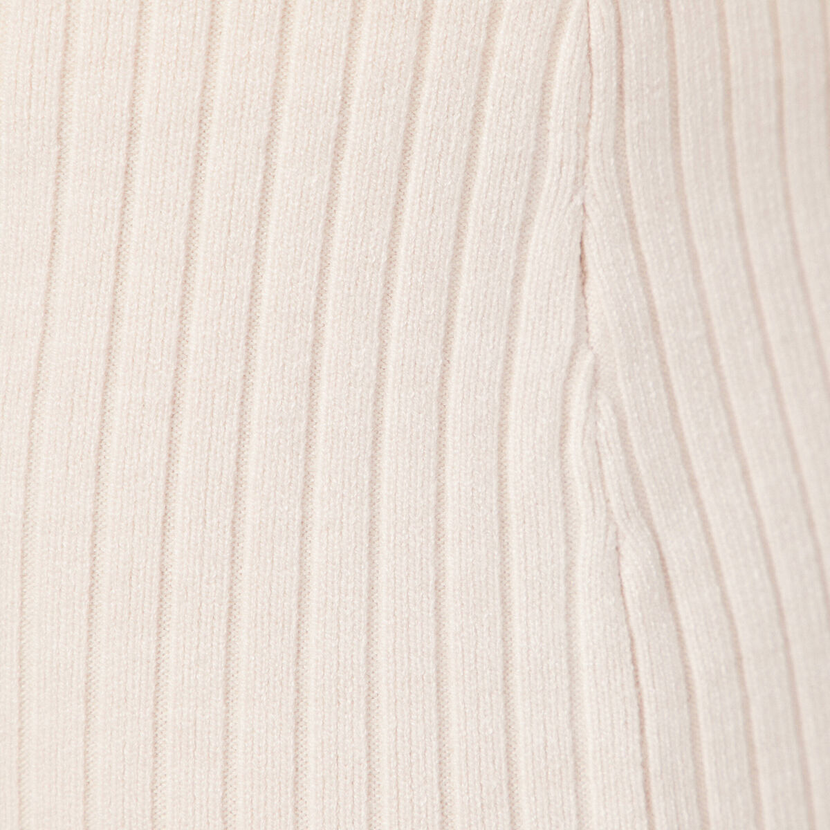 Jupe tricot midi ajustée beige femme