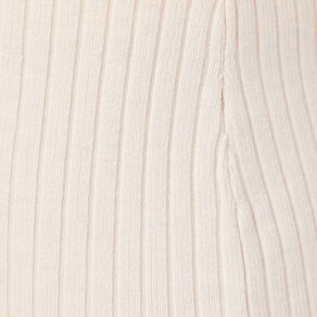 Jupe tricot midi ajustée beige femme