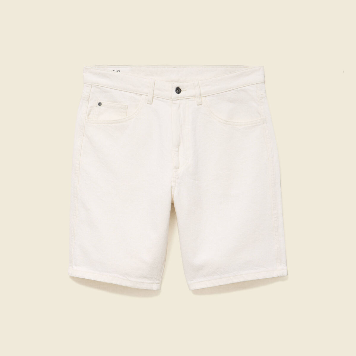 Bermuda en jean coton denim blanc homme
