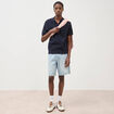 Polo manches courtes bleu marine homme
