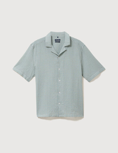 Chemise boyfriend manches courtes vert clair homme