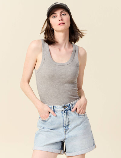 Débardeur éco-responsable gris femme