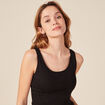 D&eacute;bardeur cintr&eacute; d&eacute;collet&eacute; sans manches noir femme