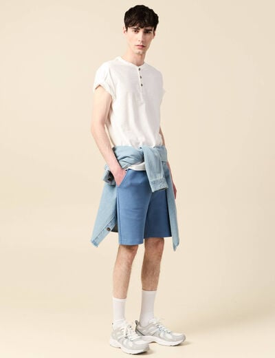 Bermuda bleu gris homme