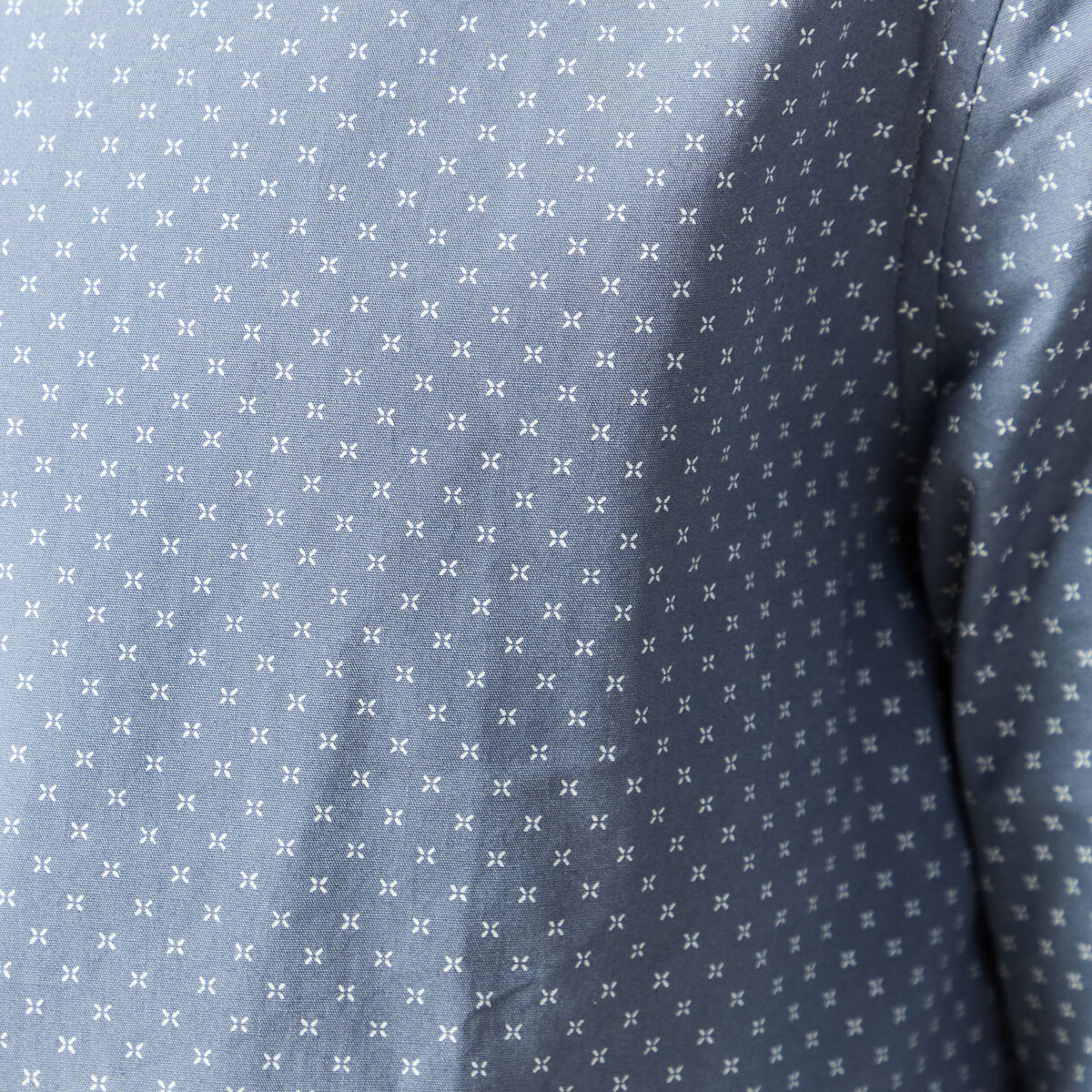 Chemise en coton manches longues bleu marine homme