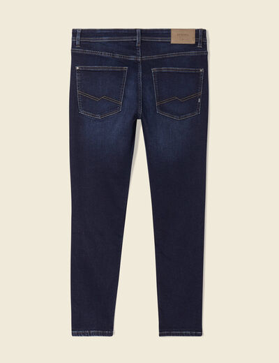 Jeans tapered 5 poches denim brut homme