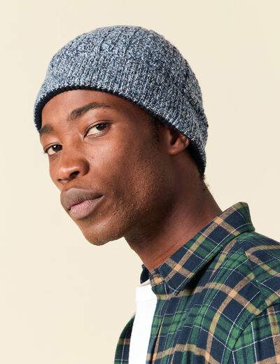 Bonnet fabriqu&eacute; en France bleu fonc&eacute; homme
